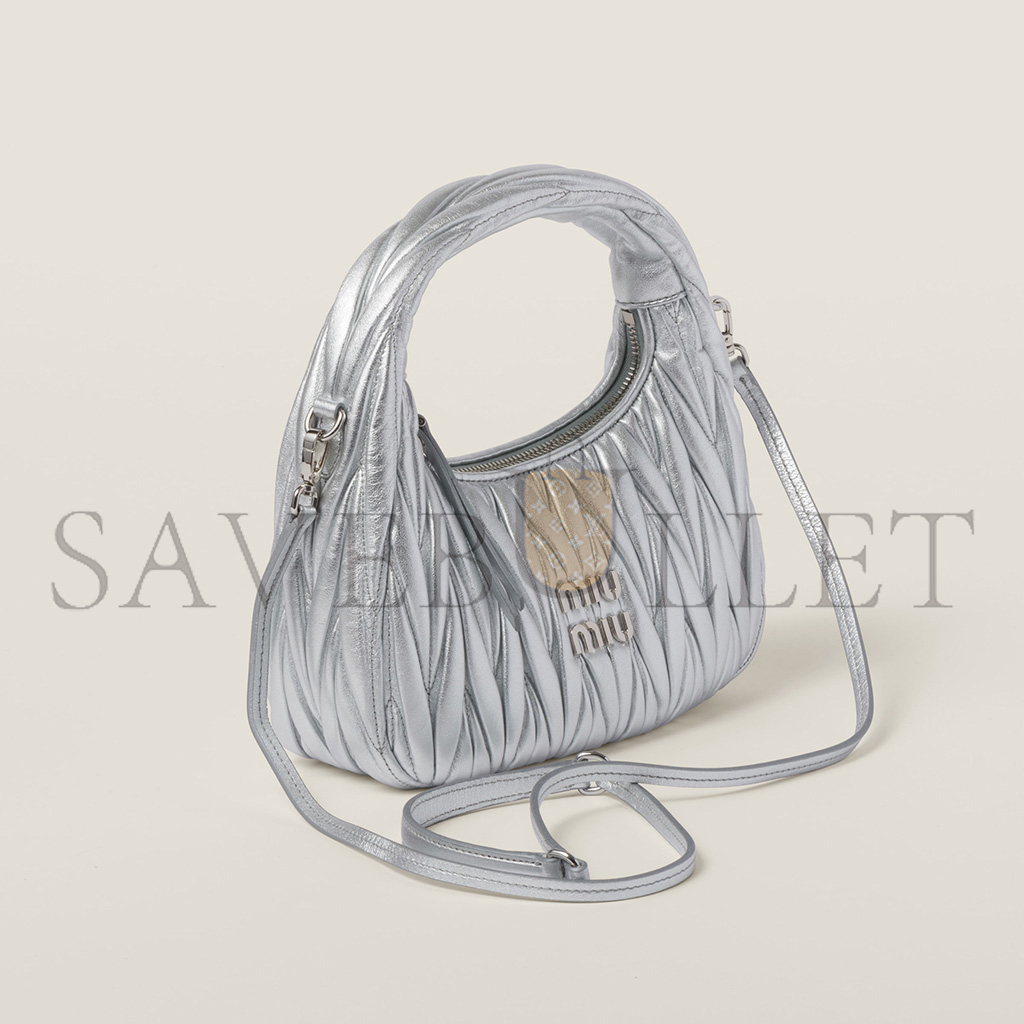 M1v M1v wander matelassÉ nappa leather hobo bag 5bc125 (20*17*6cm)